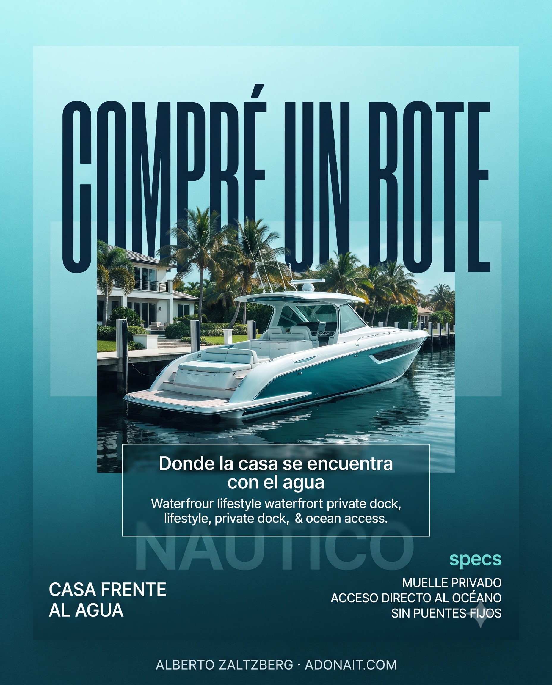 Compré un bote: casas con muelle y acceso al agua en Florida