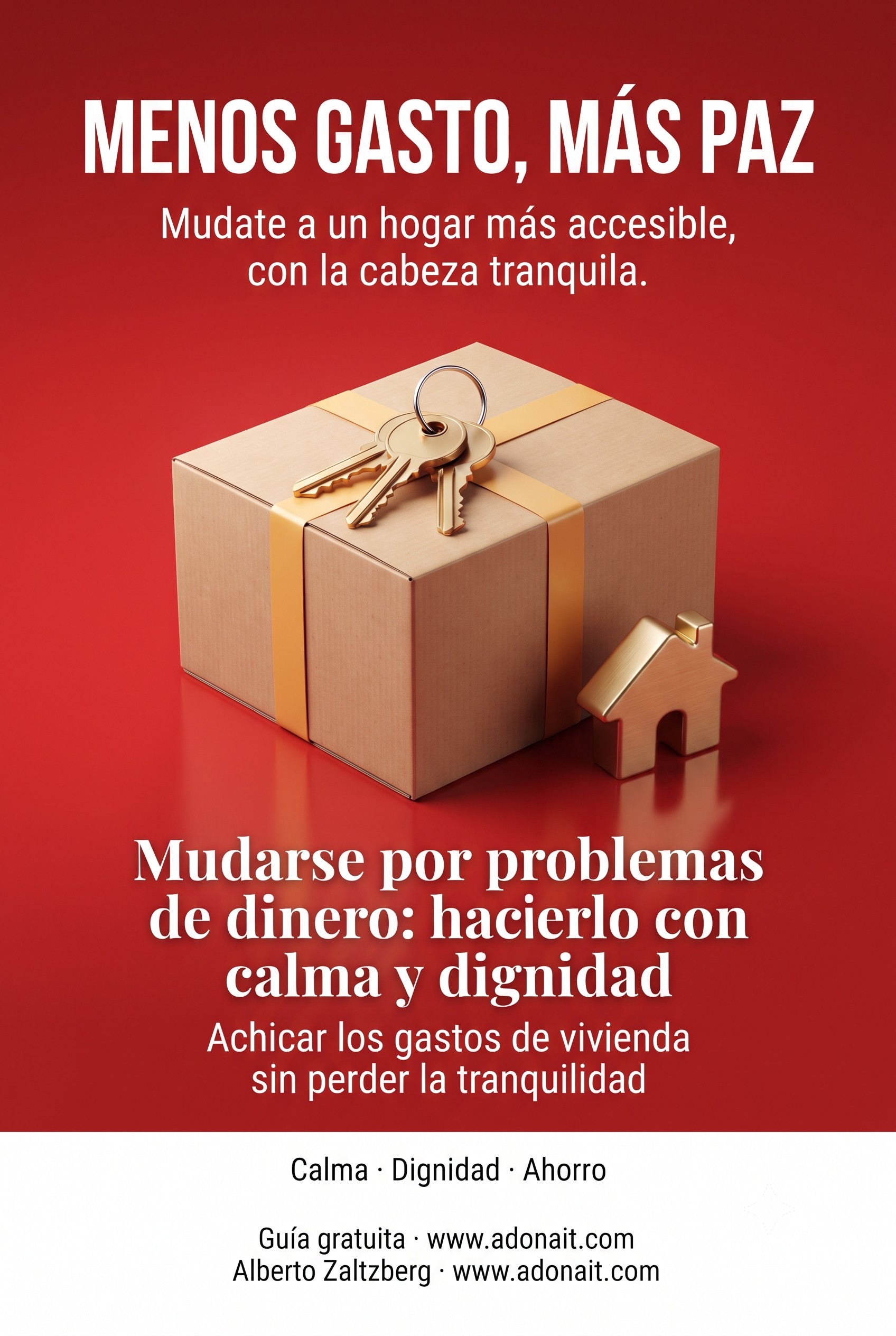 Mudarse por problemas de dinero: hacerlo con calma y dignidad