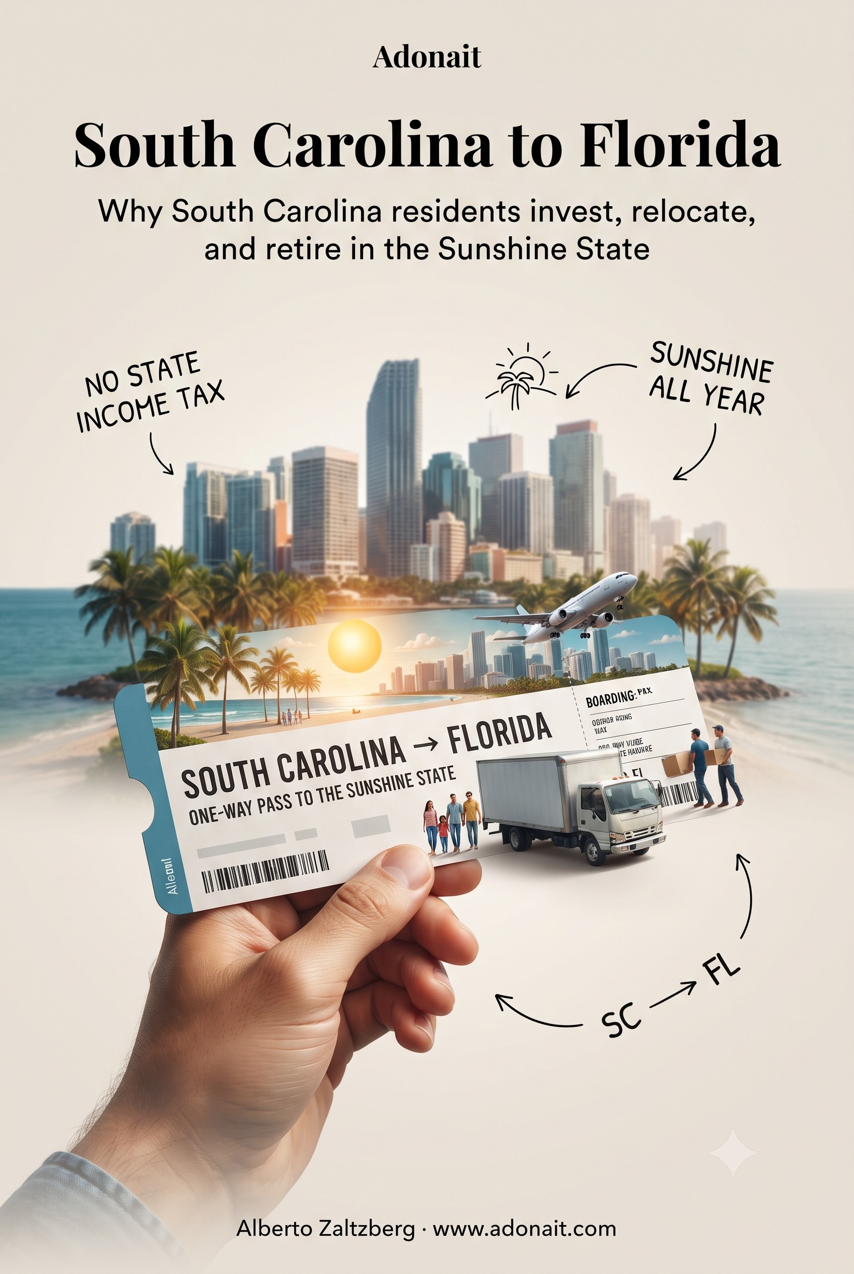 South Carolina to Florida: Why South Carolina Residents Invest, Relocate, and Retire in the Sunshine State